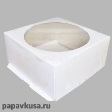 Коробка с окошком для торта 300*300*190 мм (3-5 кг)